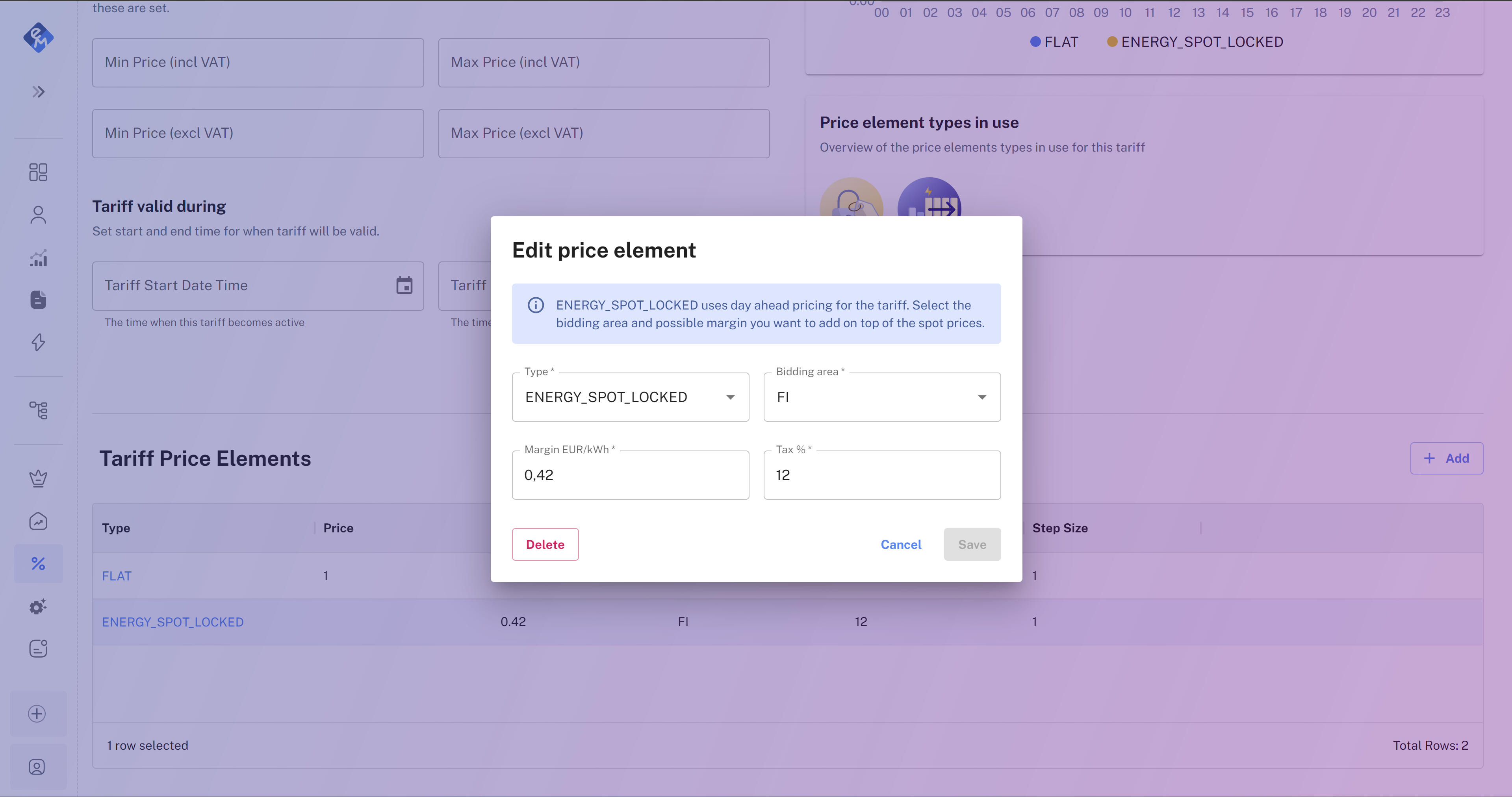 Adding an ENERGY_SPOT_LOCKED tariff