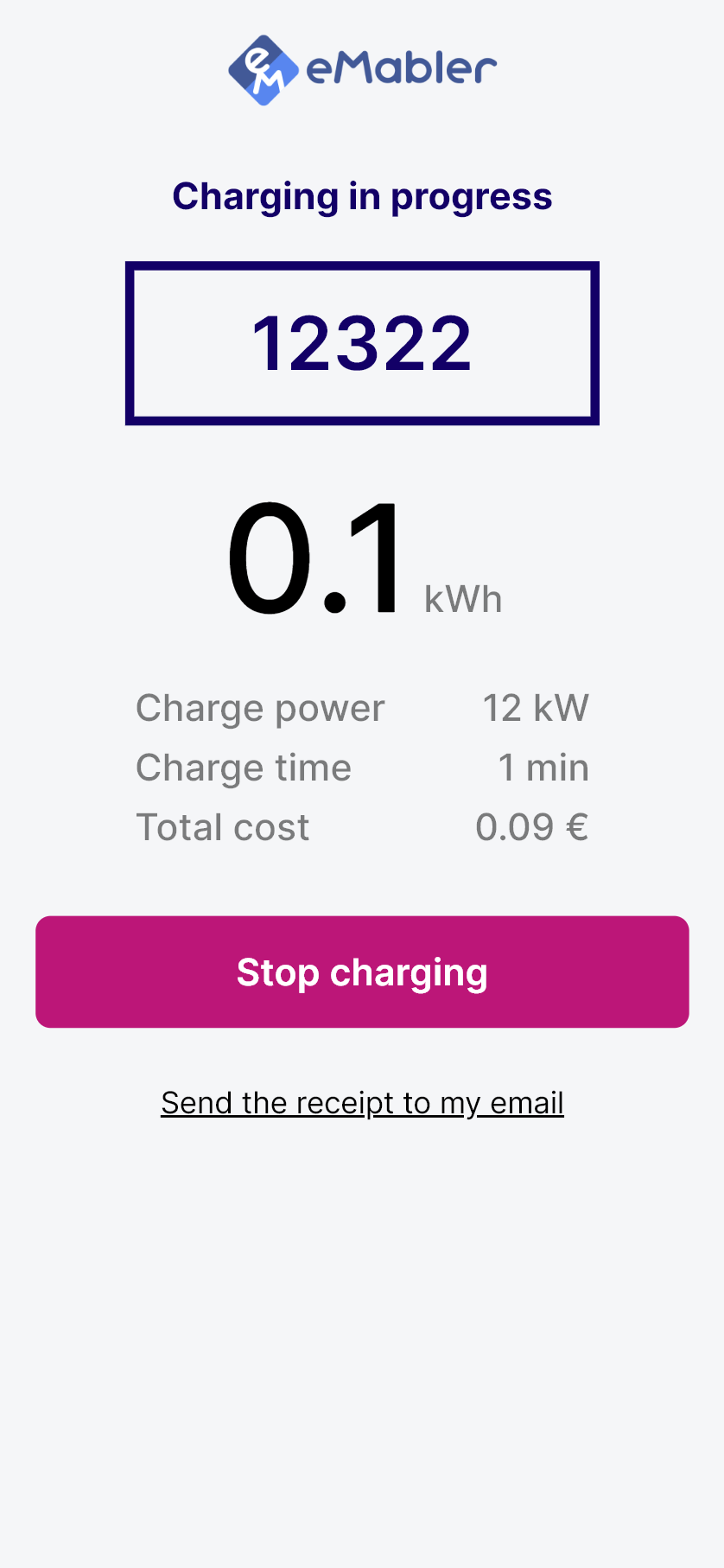 Follow the charging session
